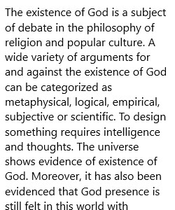 God Exists? What Philosophical argument claims?
